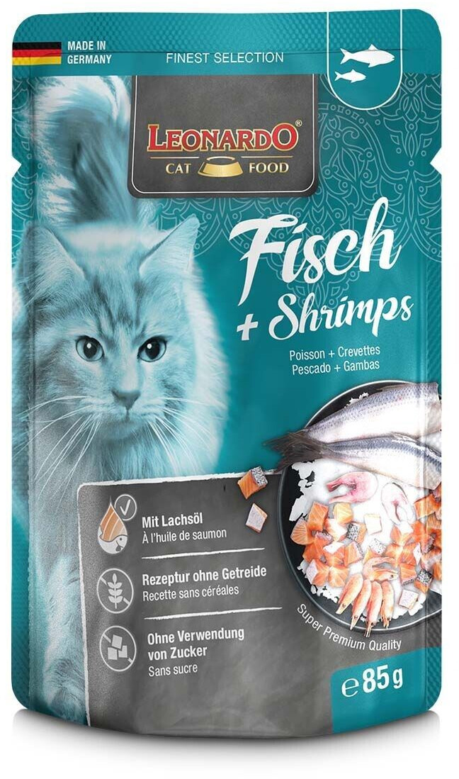 LEONARDO Cat Food Finest Selection Fish & Shrimps 85g