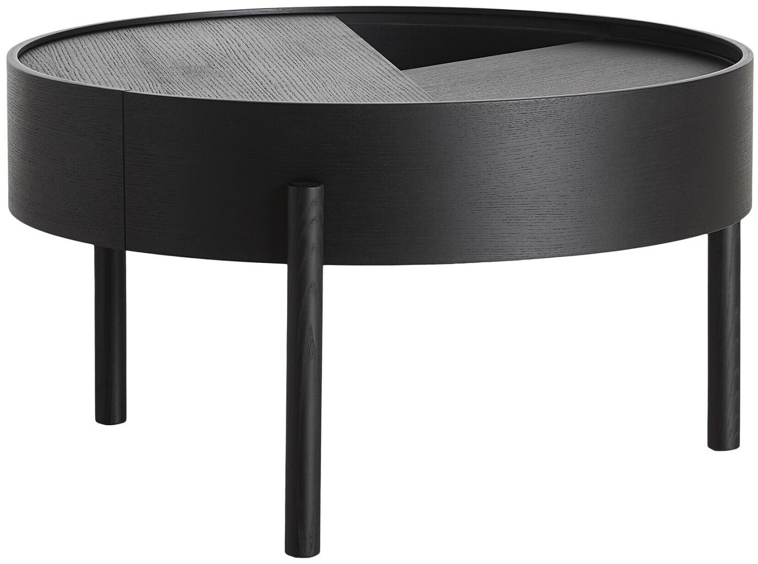 Woud Arc ⌀ 66cm Black Painted Ash
