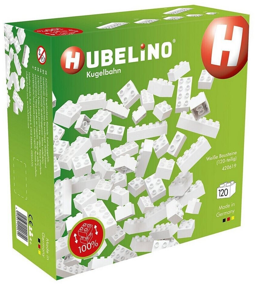 Hubelino White Building Blocks for Ball Path (120pcs.)