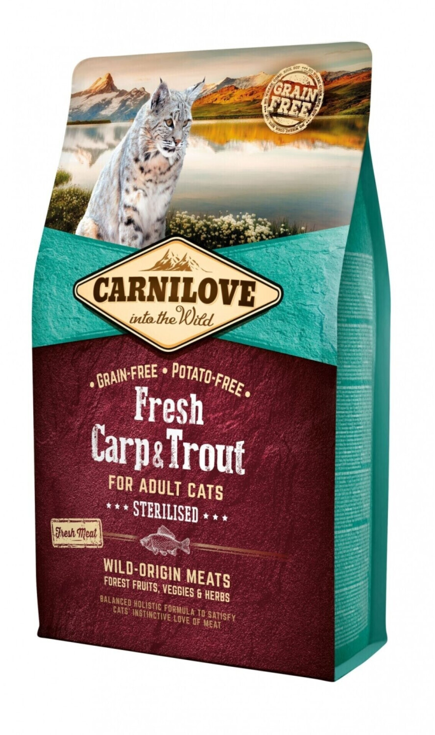 Carnilove Grain free Fresh Carp & Trout Sterilised adult cats (6 kg)