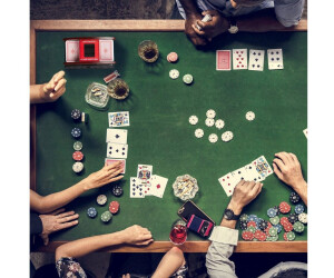 Kartenmischer Leder 4 Decks Profi Kartenmischmaschine elektrisch Poker 