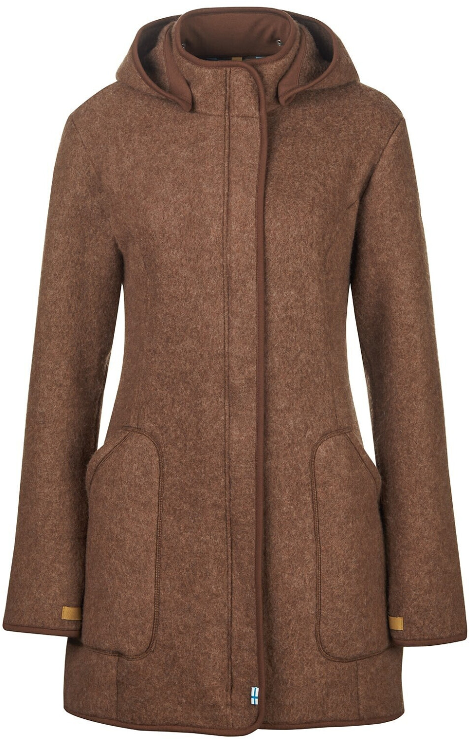Finside Noora Wool Fleece Long Jacket cocoa