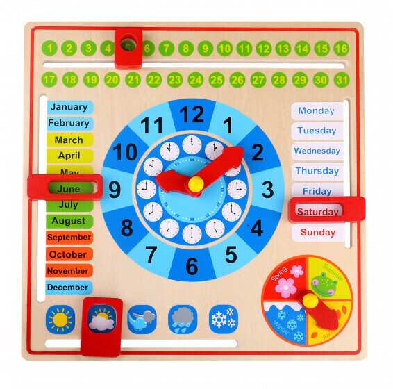 Tooky Toy Wood Learning Clock