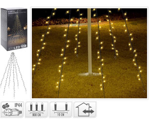 Fahnenmast Lichterkette 400 LEDs 8x10m Fahnenstangen Beleuchtung Lichterschlauch 