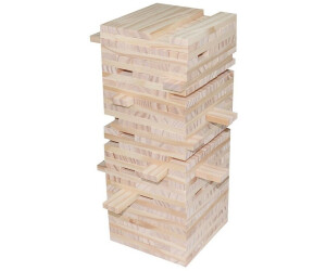 WELLGRO Holzbausteine Holzsteine zum Bauen naturfarbene Bauklötze Bausteine Holz 