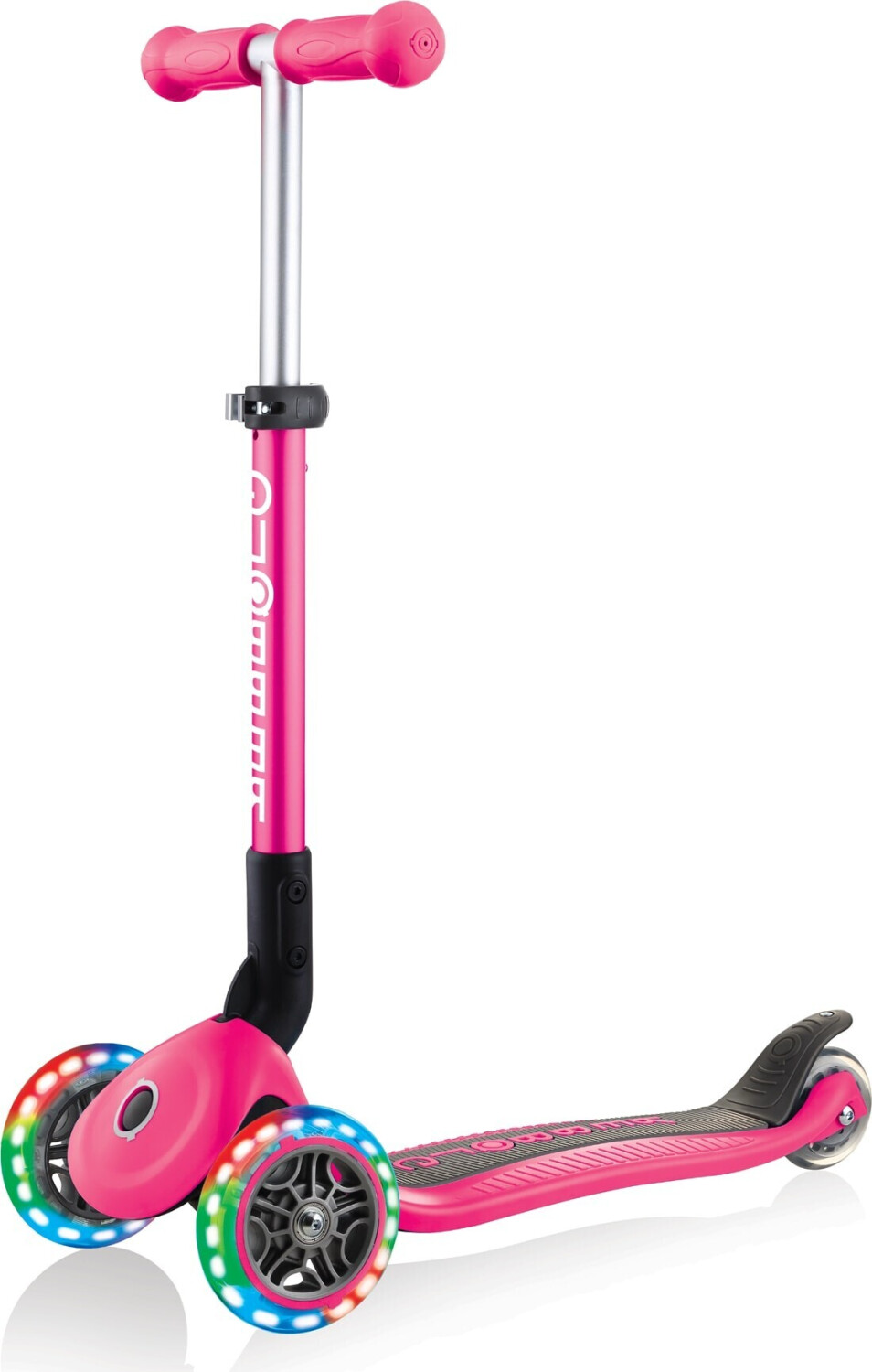 Globber Junior foldable lights - 3 Wheel Scooter for Toddlers - fuchsia