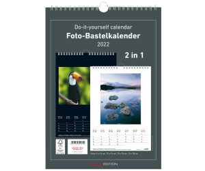 Bastelkalender 2022 schwarz ALPHA 15x21cm aufstellbar ALPHA EDITION 102172 4251 