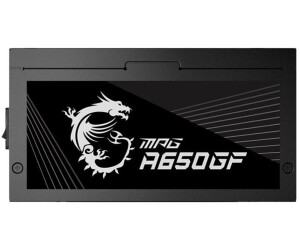 MSI MPG A650GF Bloc d'Alimentation, Prise EU, 650W, Certifié 80 Plus Gold,  PSU ATX Entièrement Modulaire, Support GPU 3 x 6+2Pin, Condensateurs