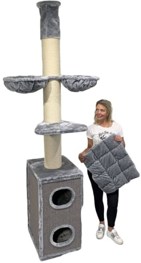 RHRQuality XXL Cat Tower light Grey 60x50x265cm