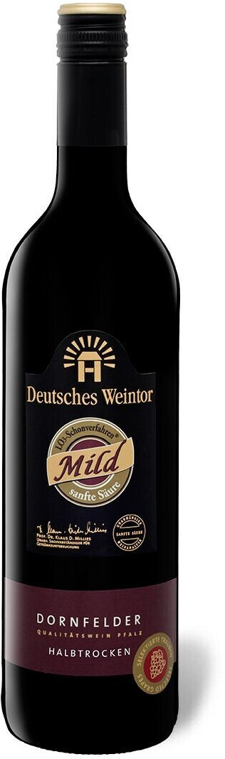Deutsches Weintor Dornfelder halbtrocken QbA 0,75l ab 4,99 € |  Preisvergleich bei | Rotweine
