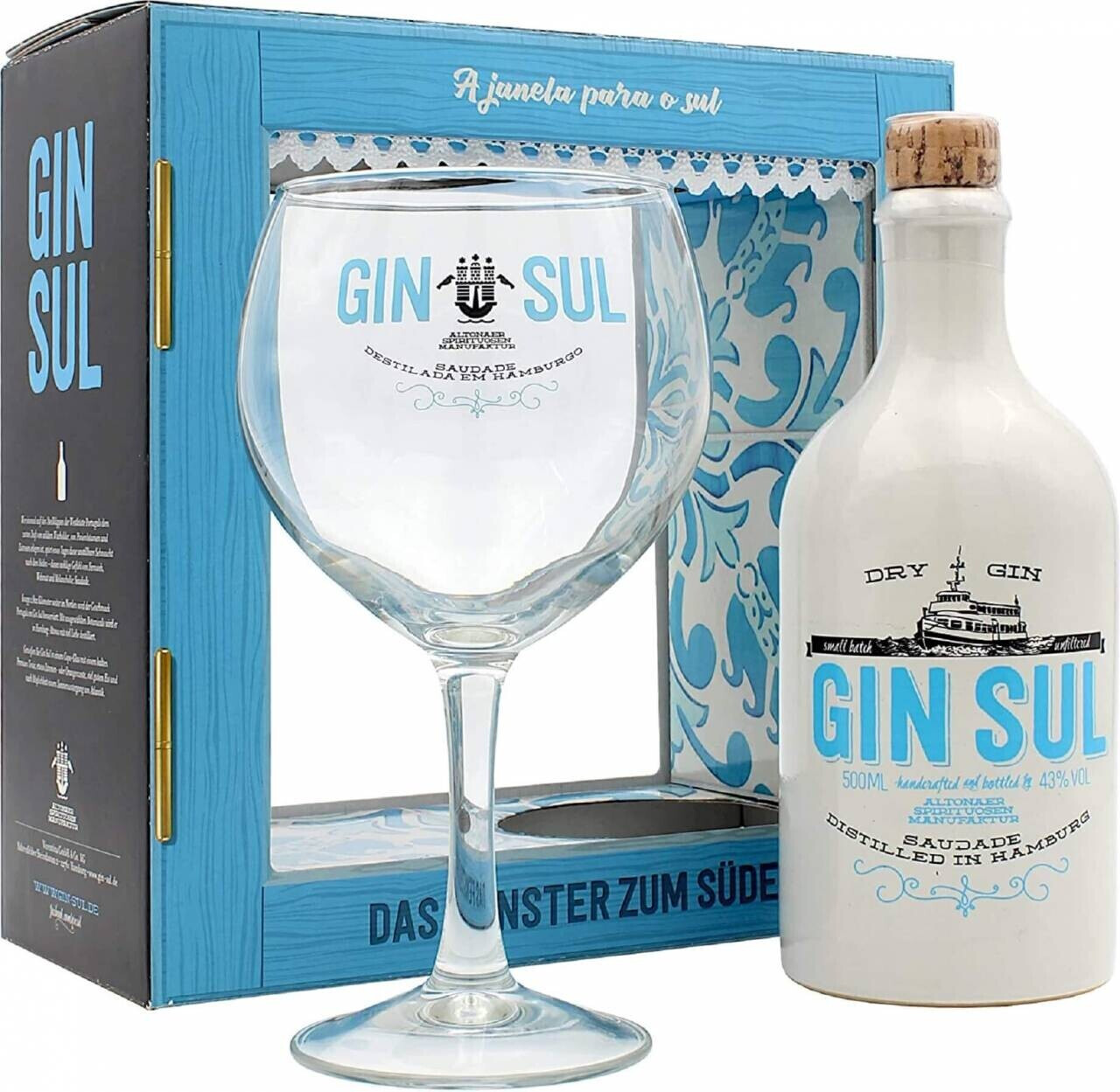 Gin Sul Dry Gin 43% 0,5l Geschenkset mit Copa-Glas ab 26,58 € |  Preisvergleich bei