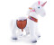 Ponycycle White rocking unicorn with brake