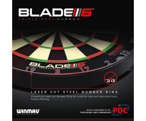 WINMAU Blade 6 Triple Core Carbon Professional Bristle Dartboard