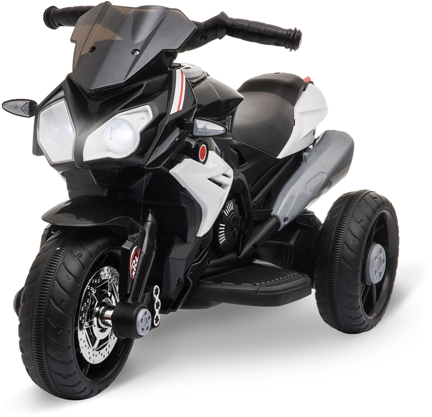 HomCom Moto électrique 3 roues 6 V avec effets lumineux et sonores noir (370-103V90BK)