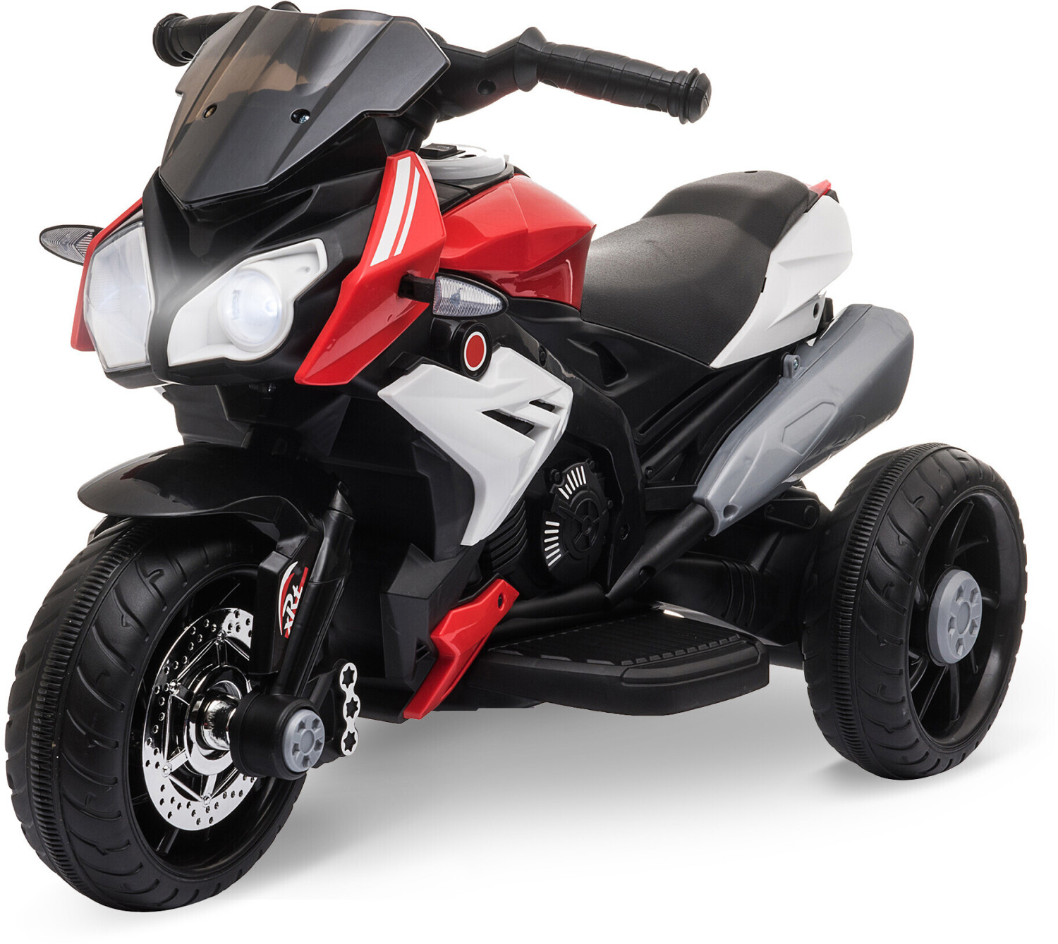 HomCom Moto électrique 3 roues 6 V avec effets lumineux et sonores rouge (370-103V90RD)