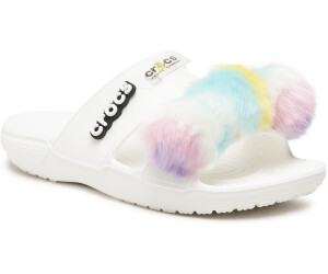 crocs fluffy slides