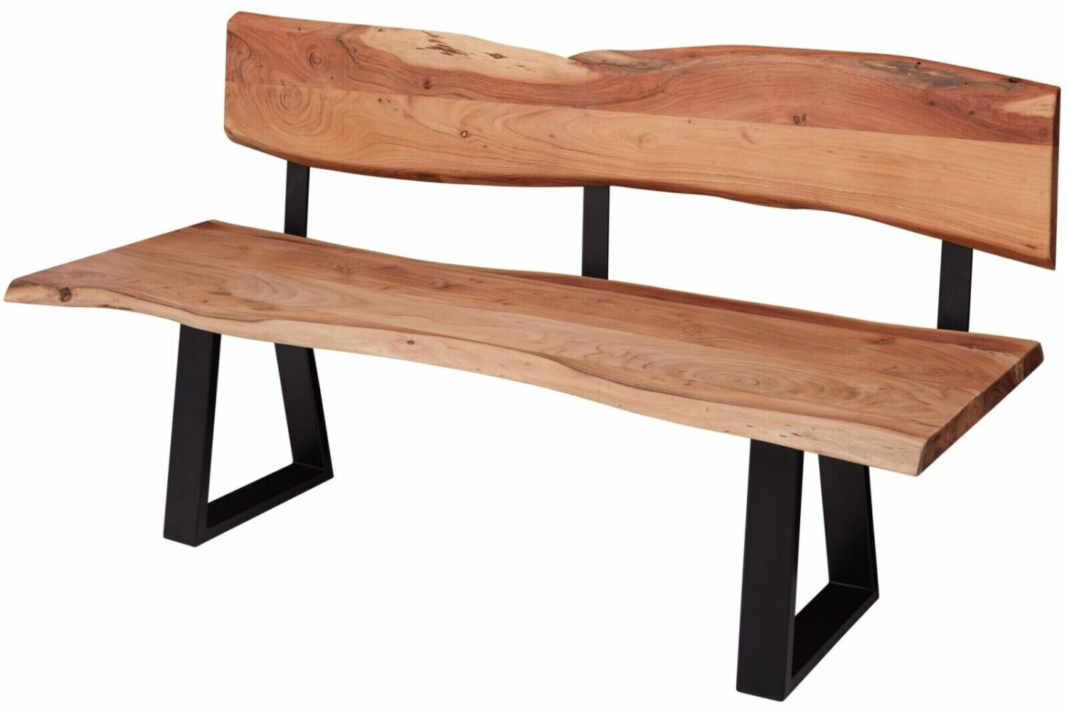 Wohnling Sitzbank Holz 180x60cm mit Lehne braun ab 499,95 € |  Preisvergleich bei