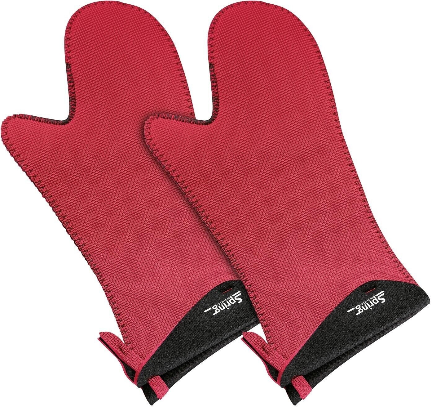 Spring Grips oven gloves red