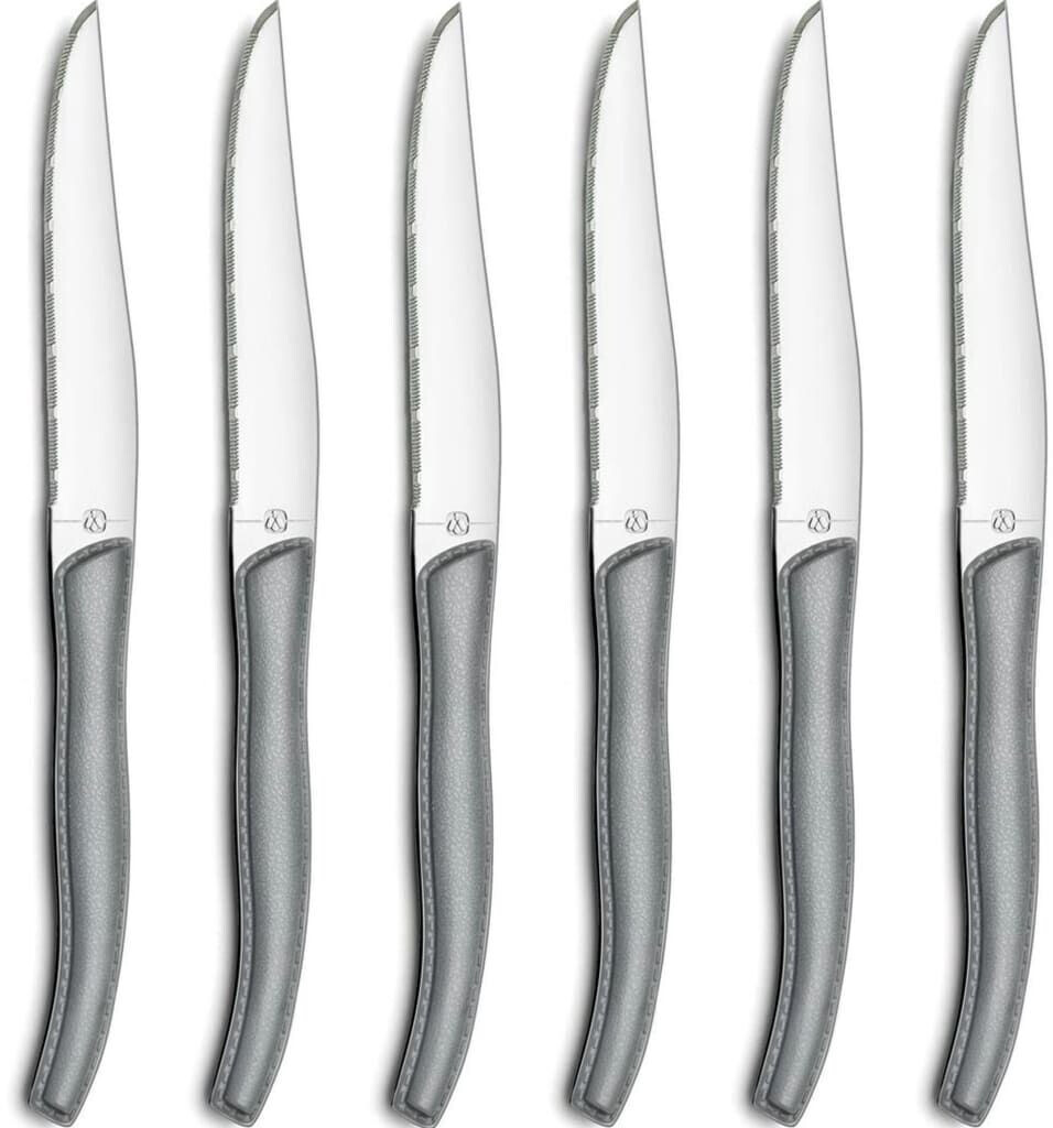 Lou Laguiole Sky Lag 6-piece with knife block grey