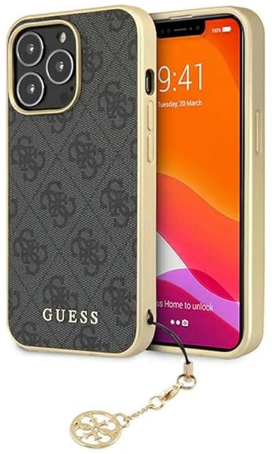 Guess 4G Charms Back Cover (iPhone 13 Pro) Grey