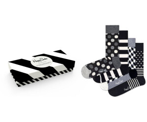 Preisvergleich ab Geschenkbox € White Socks Black 4er-Pack 33,94 bei | Happy Socks And (XCBW09-9100)