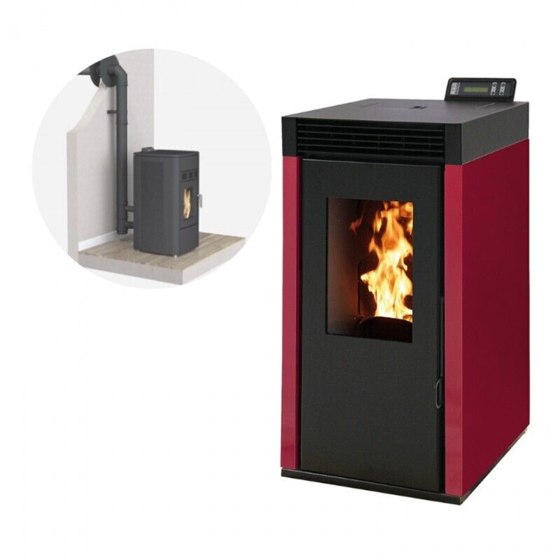 Interstoves Marina 6 kW étanche avec kit conduit sortie ventouse télécommande bordeaux
