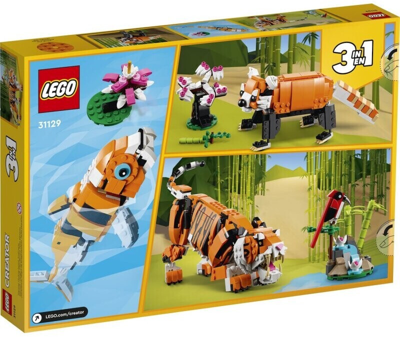 Soldes LEGO Creator 3 en 1 - Sa Majesté le Tigre (31129) 2024 au meilleur  prix sur
