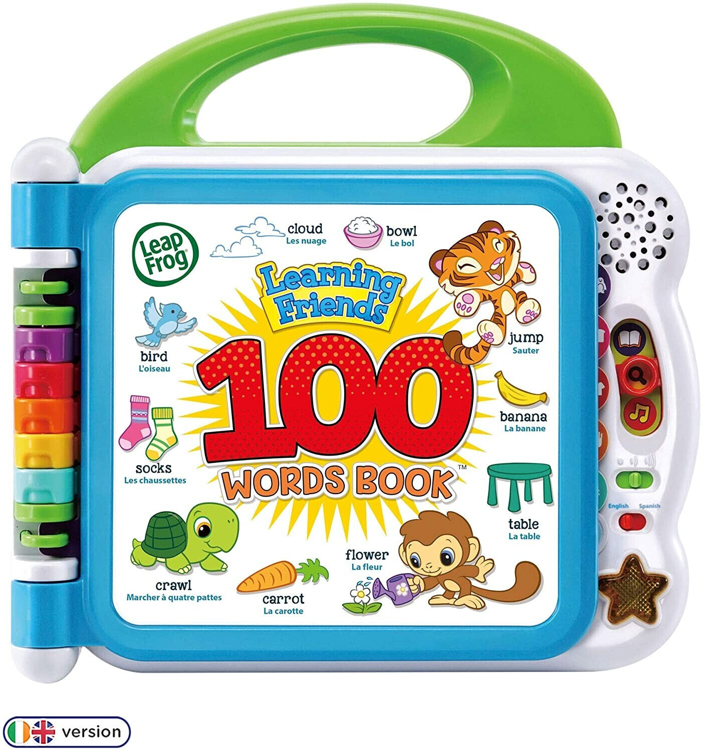 LeapFrog Learning Friends 100 Words Baby Book Educational and Interactive Bilingual Playbook