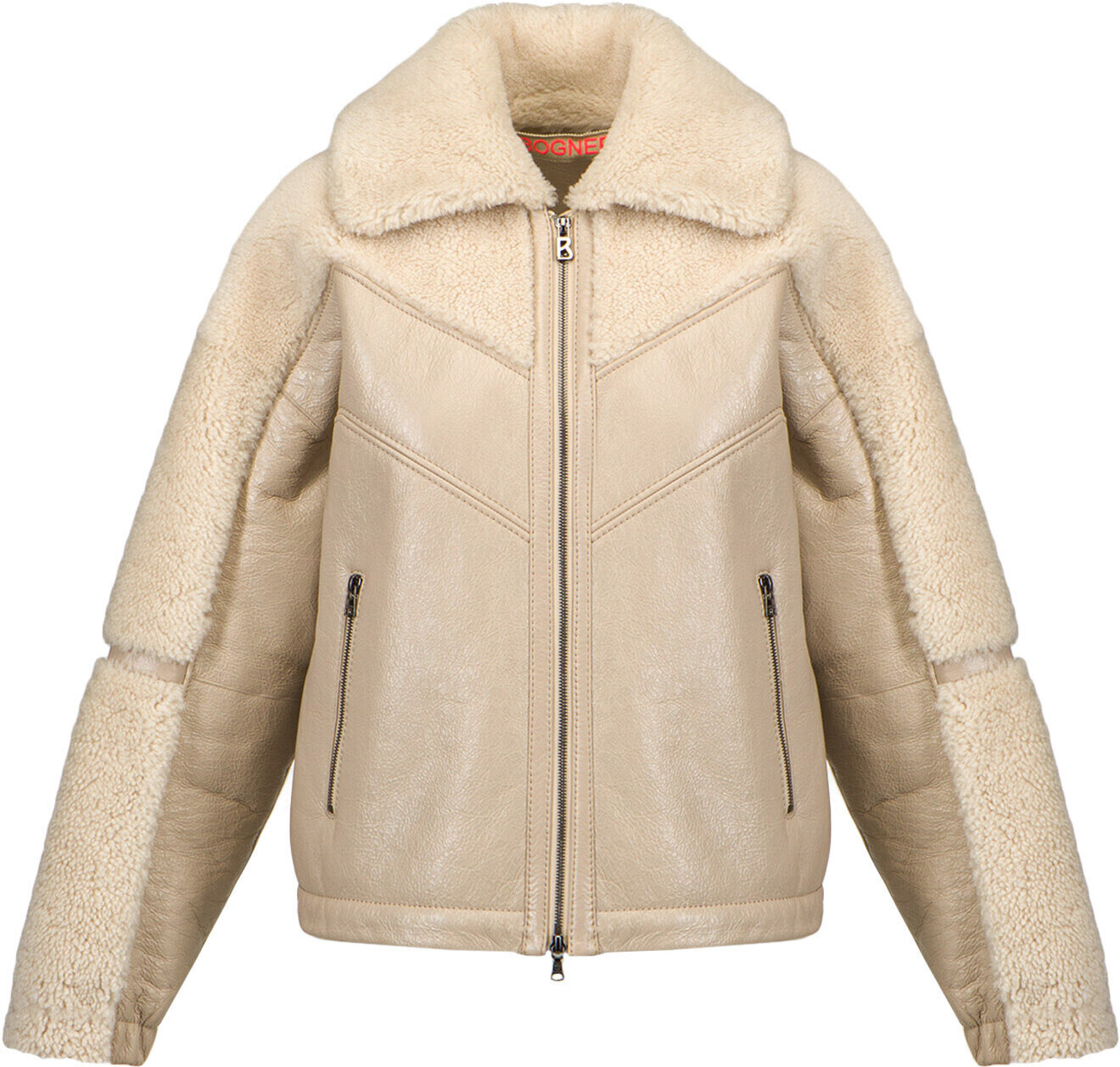 Bogner leather Jacket Baila beige