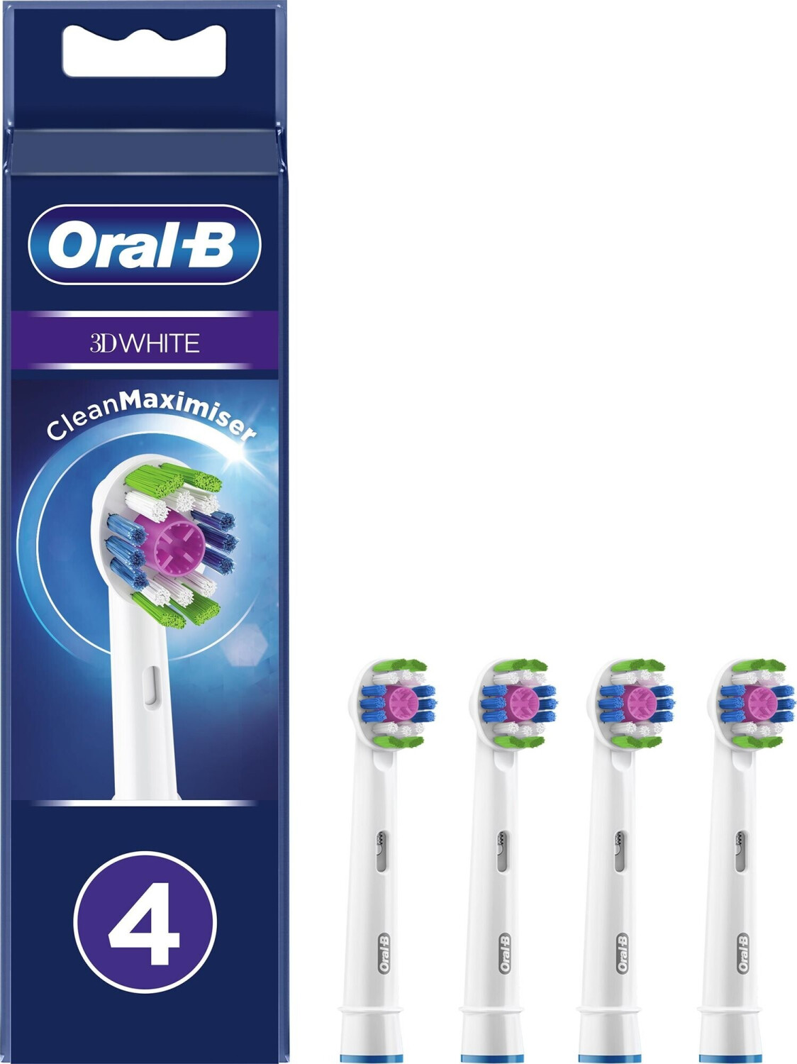 Photos - Electric Toothbrush Oral-B 3DWhite CleanMaximiser Replacement Brush  (4 pcs)