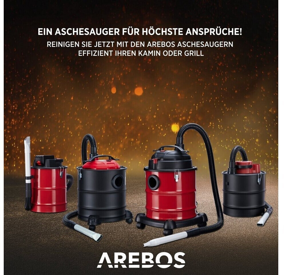 AREBOS Aspirateur à Cendres de cheminée avec Batterie 140W / 12L / INCL.  Filtre HEPA/Fonction d'aspiration et de soufflage/Tuyau d'aspiration  renforcé en métal : : Cuisine et Maison