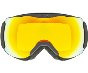 Uvex Downhill 2100 CV, Gafas De Esquí Unisex, Tintadas Para Realzar El Contraste, Antidistorsión Y Antivaho, Black Matt/blue-green, One Size