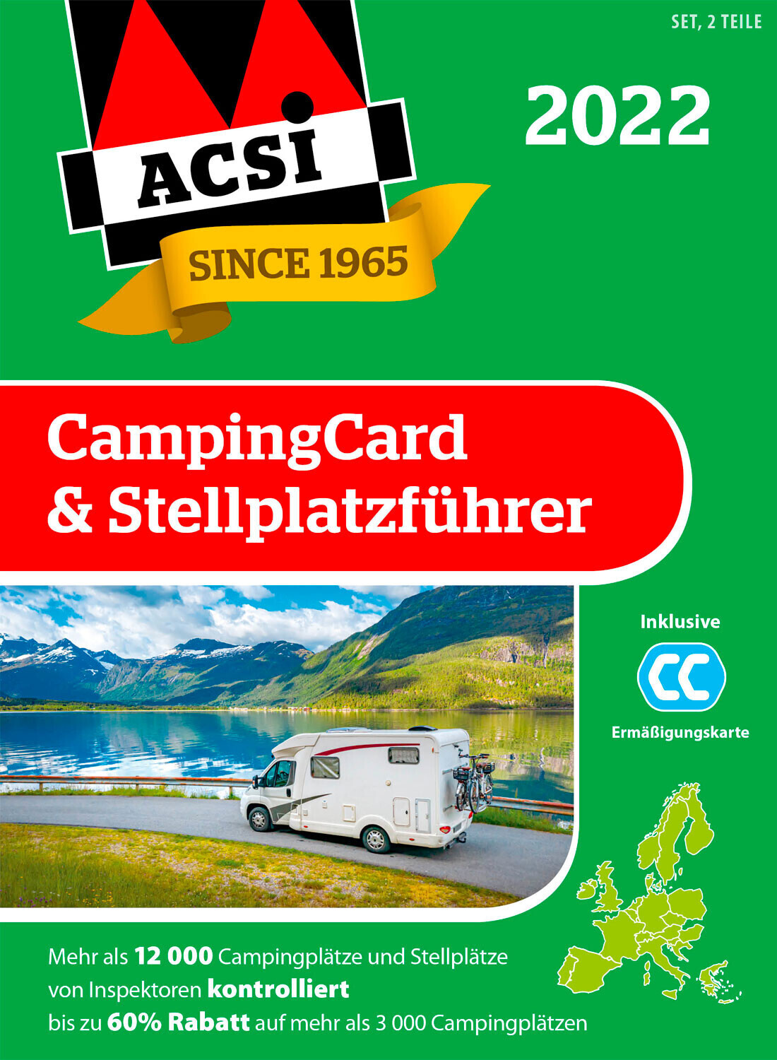 ACSI Stellplatzführer Europa inkl. CampingCard 2022