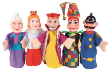 John Punch and Judy show hand puppets set