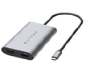 Adaptateur USB Type-C vers 2 ports HDMI HyperDrive Gris pour