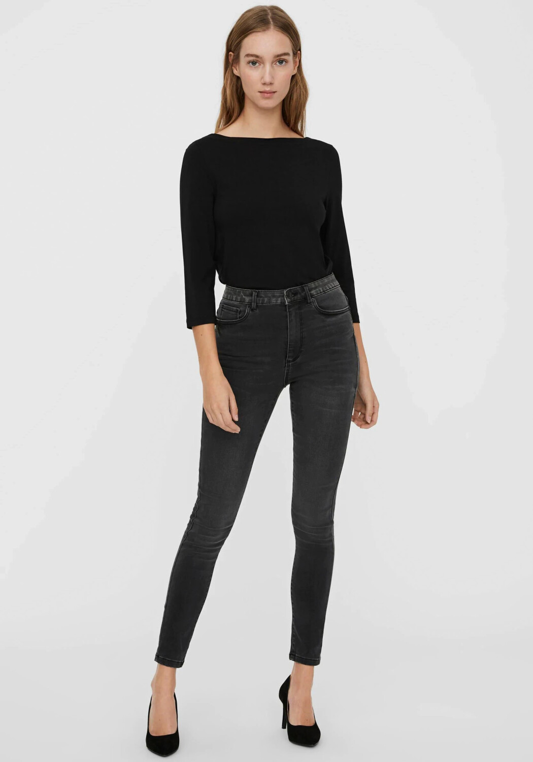 Vero Moda Sophia HW Skinny Jeans 10249716 dark grey denim ab 15