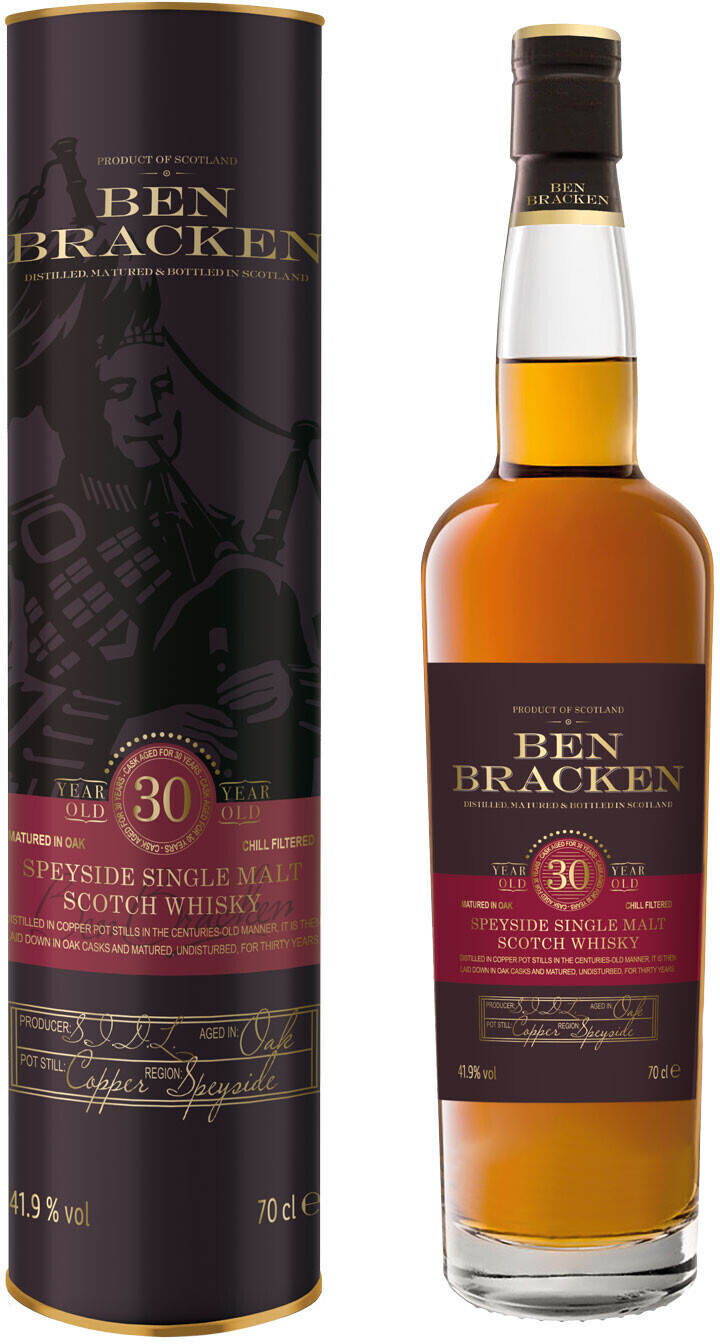 Ben Bracken 30 Jahre Speyside Single Malt Scotch Whisky 0,7l 41,9% ab 99,99  € | Preisvergleich bei