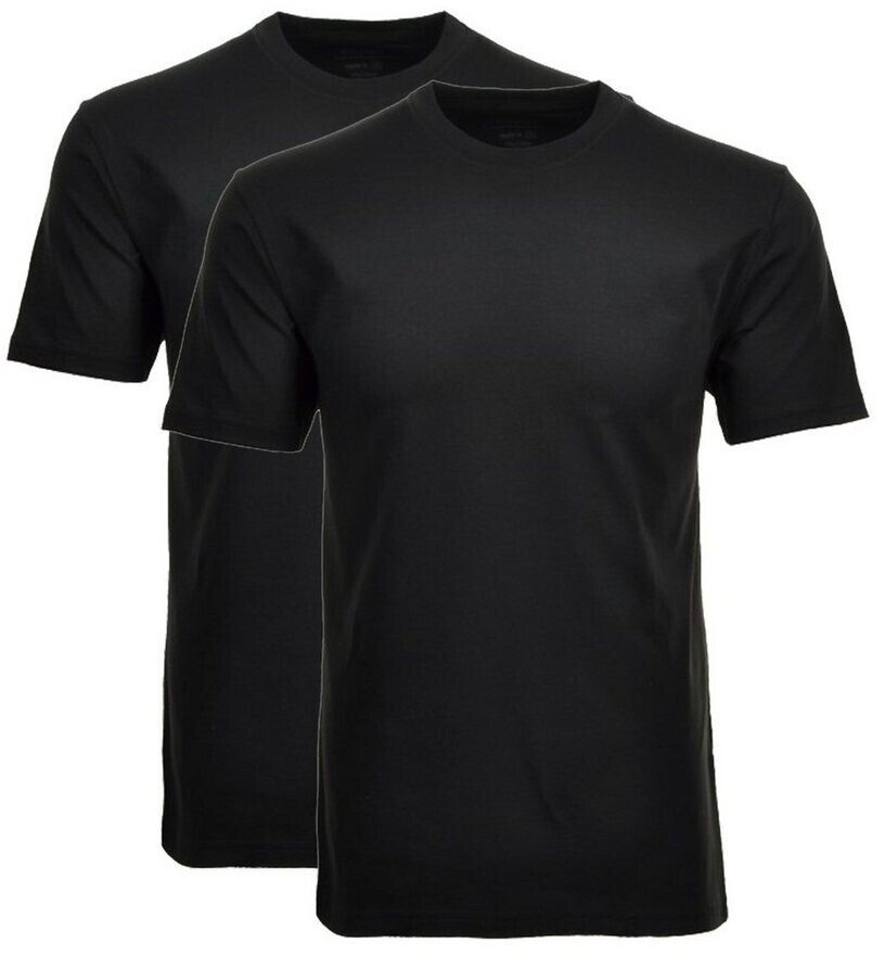 Ragman Regular Fit T-Shirt (Double Pack) black