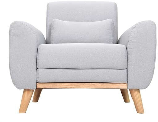 Miliboo Fauteuil Ektor gris clair
