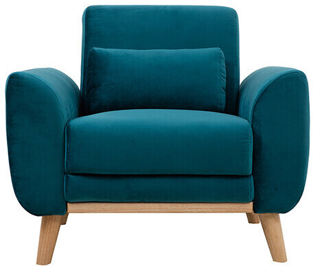 Miliboo Fauteuil Ektor bleu canard