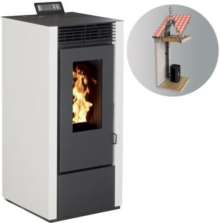 Interstoves Marina 14 kW étanche canalisable avec kit 80/125 blanc