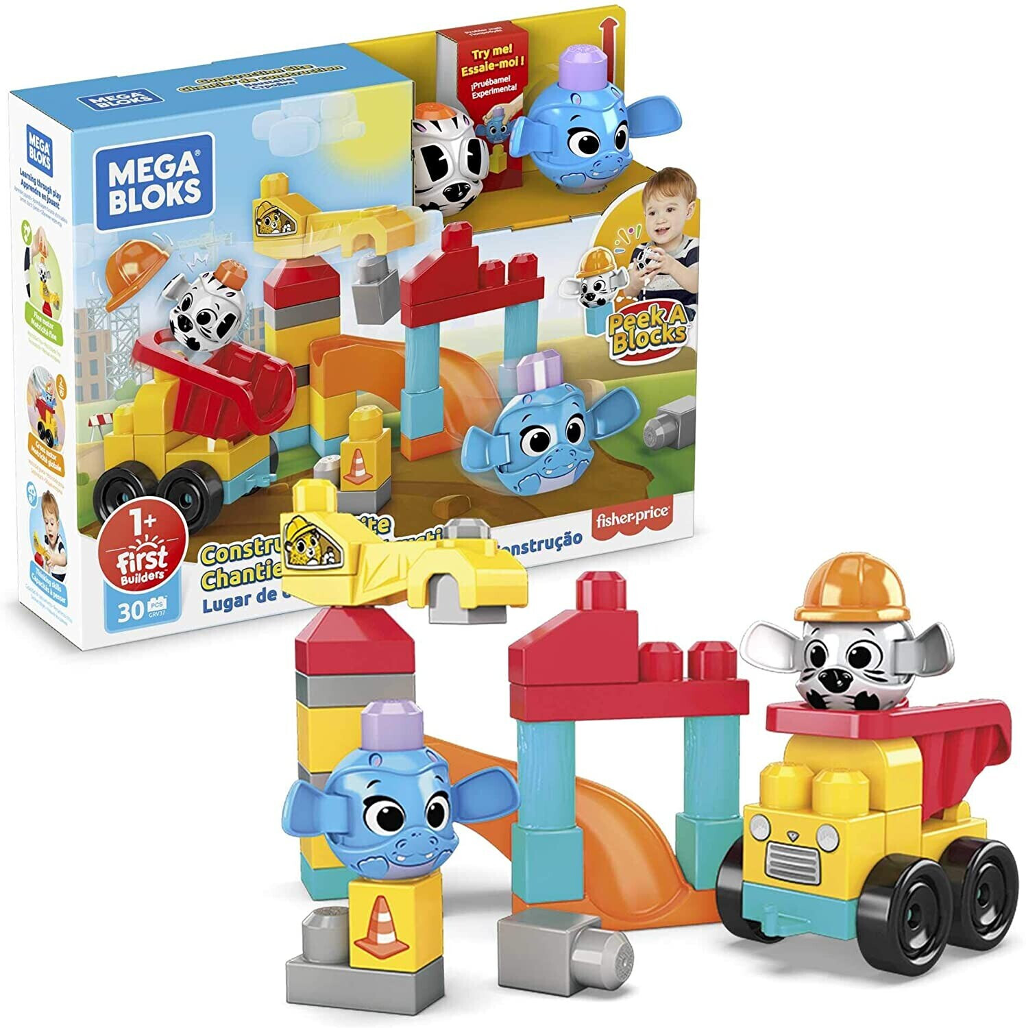 MEGA BLOKS Construction Site Peep A Blocks