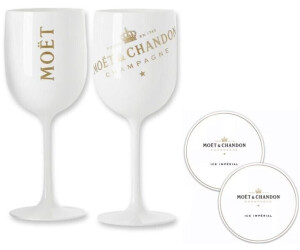Moët & Chandon 2x Champagnergläser Ice Imperial Champagner Gläser Set in Weiß 
