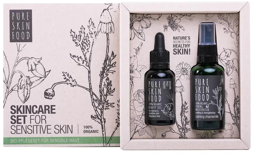Pure Skin Food Skincare Set for Sensitive Skin (2pcs.)