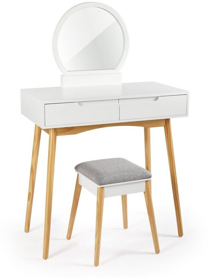 Meerveil Dressing Table with Stool and Mirror 80x127cm