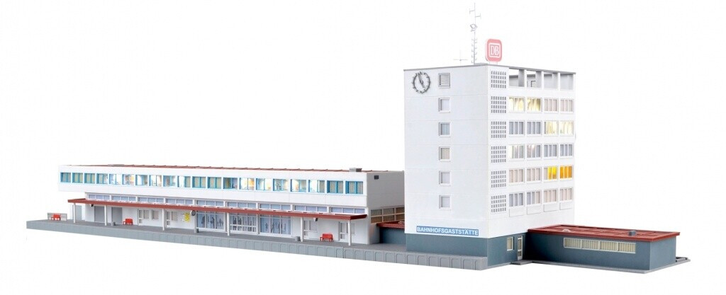 Kibri Bahnhof Kehl inkl. Etageninnenbeleuchtung, Funktionsbausatz
