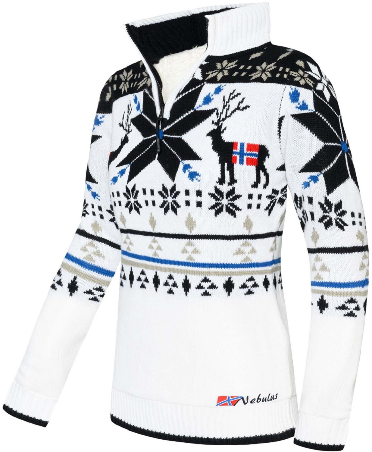 Nebulus Knitted Sweater Fria Woman white/black