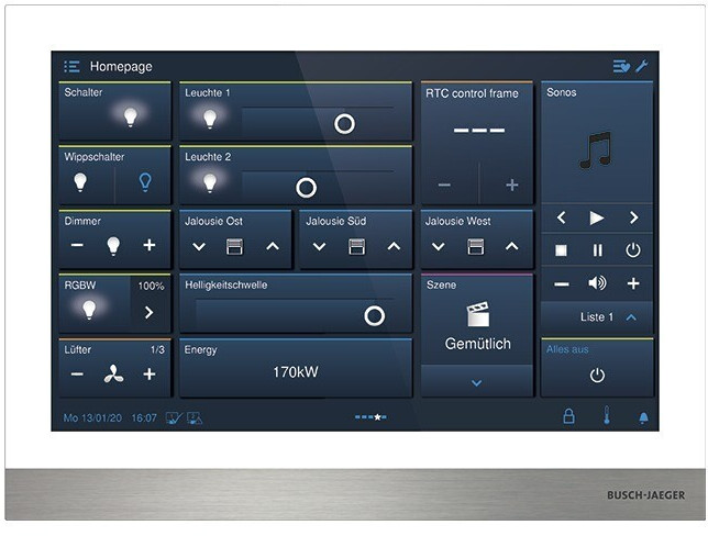 Busch-Jaeger IP touch 10 LAN / LAN with room temperature controller
