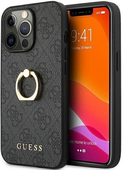Guess PU 4G Ring Back Cover (iPhone 13 Pro Max) Grey