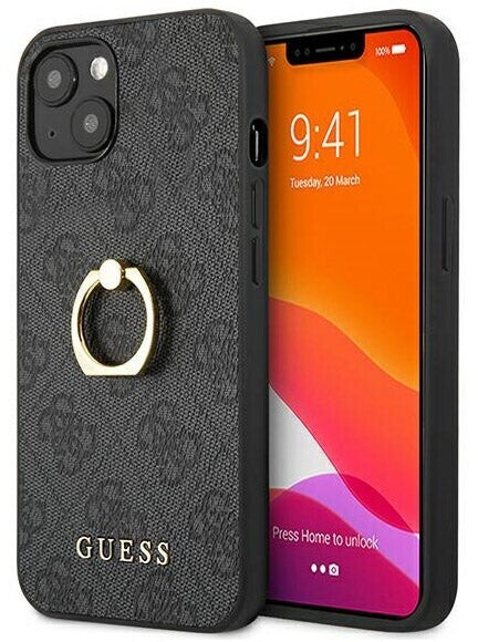 Guess PU 4G Ring Back Cover (iPhone 13 mini) Grey